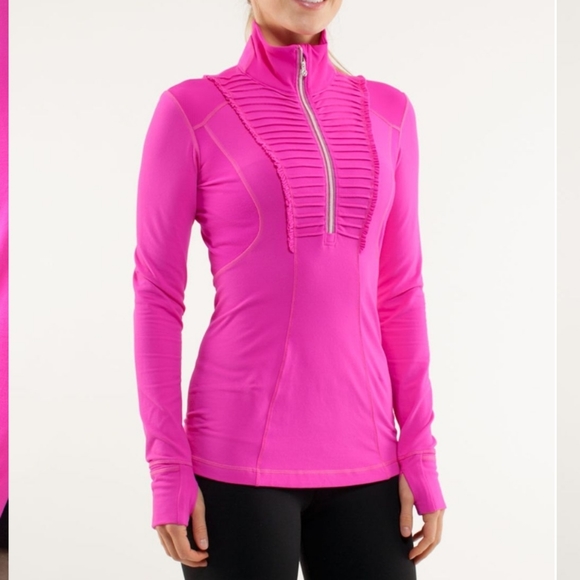lululemon athletica Tops - Lululemon Run: Your Heart Out Pullover pink size 6